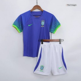 Brasilien 2023/2024 Udebanetrøje Børn Kortærmet